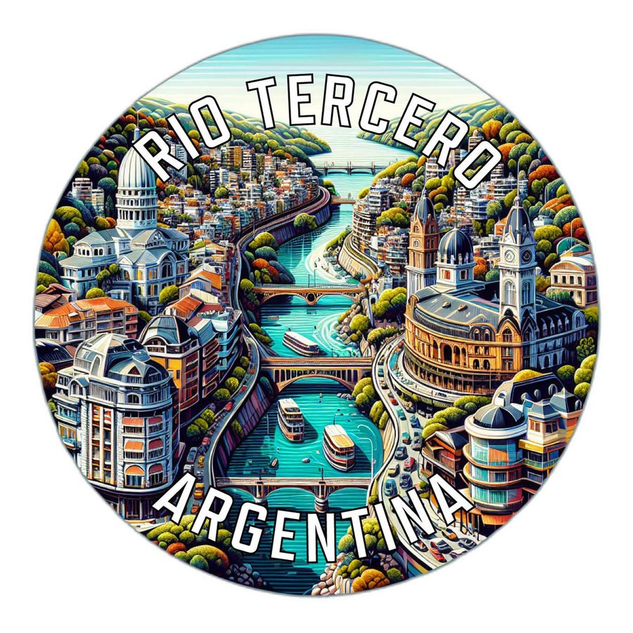 Rio Tercero Argentina Souvenir Die Cut Flat Magnet Image 1