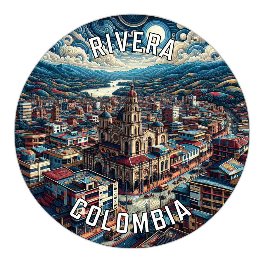 Rivera Colombia Souvenir Die Cut Flat Magnet Image 1