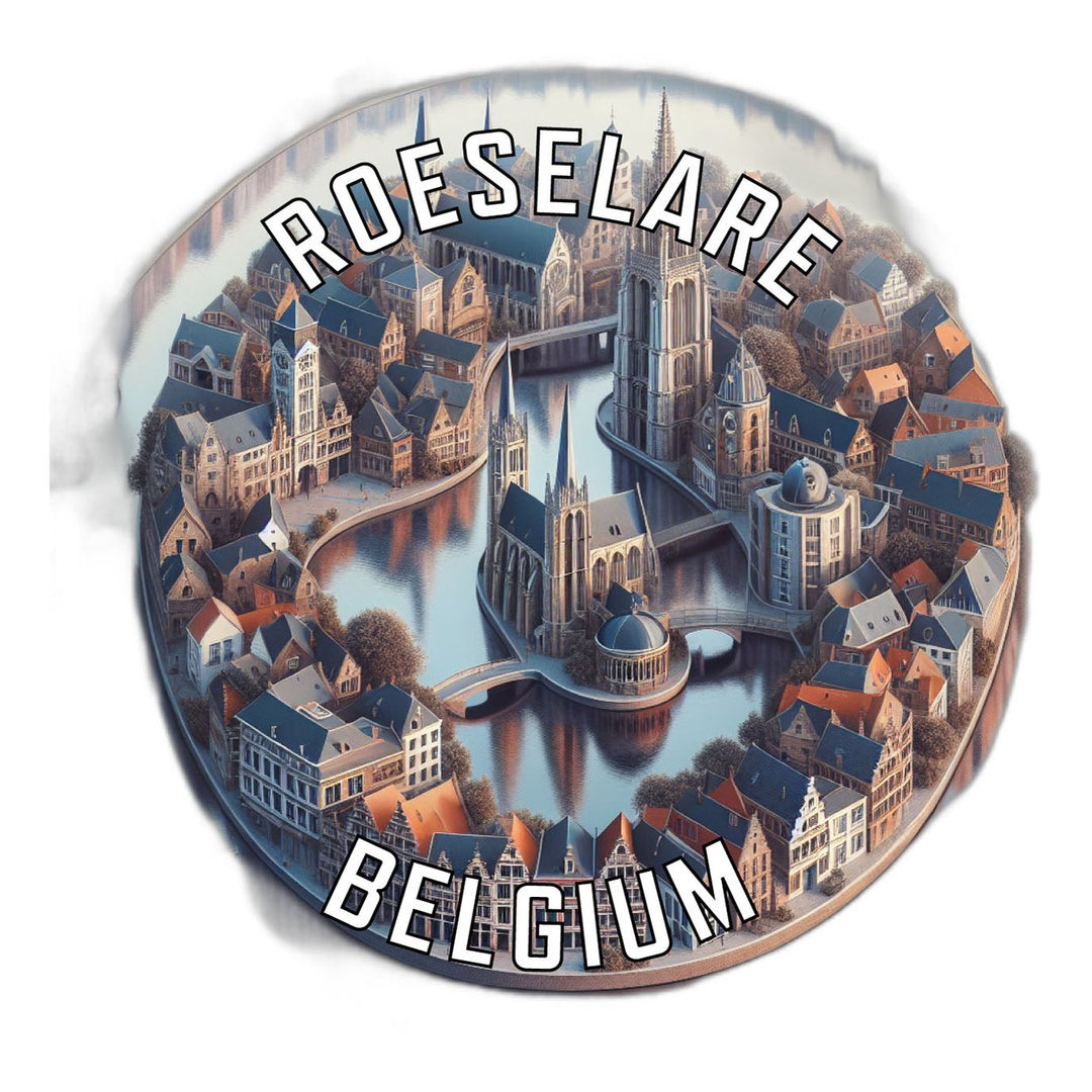 Roeselare Belgium Souvenir Die Cut Flat Magnet Image 1