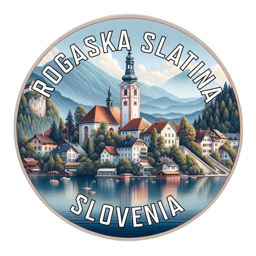 Rogaska Slatina Slovenia Souvenir Die Cut Flat Magnet Image 1