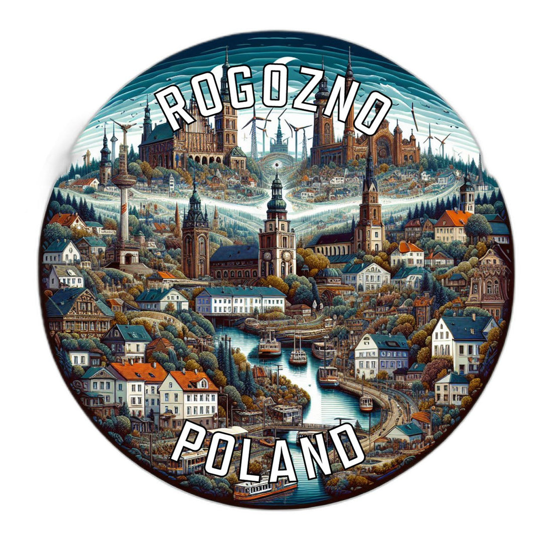 Rogozno Poland Souvenir Die Cut Flat Magnet Image 1