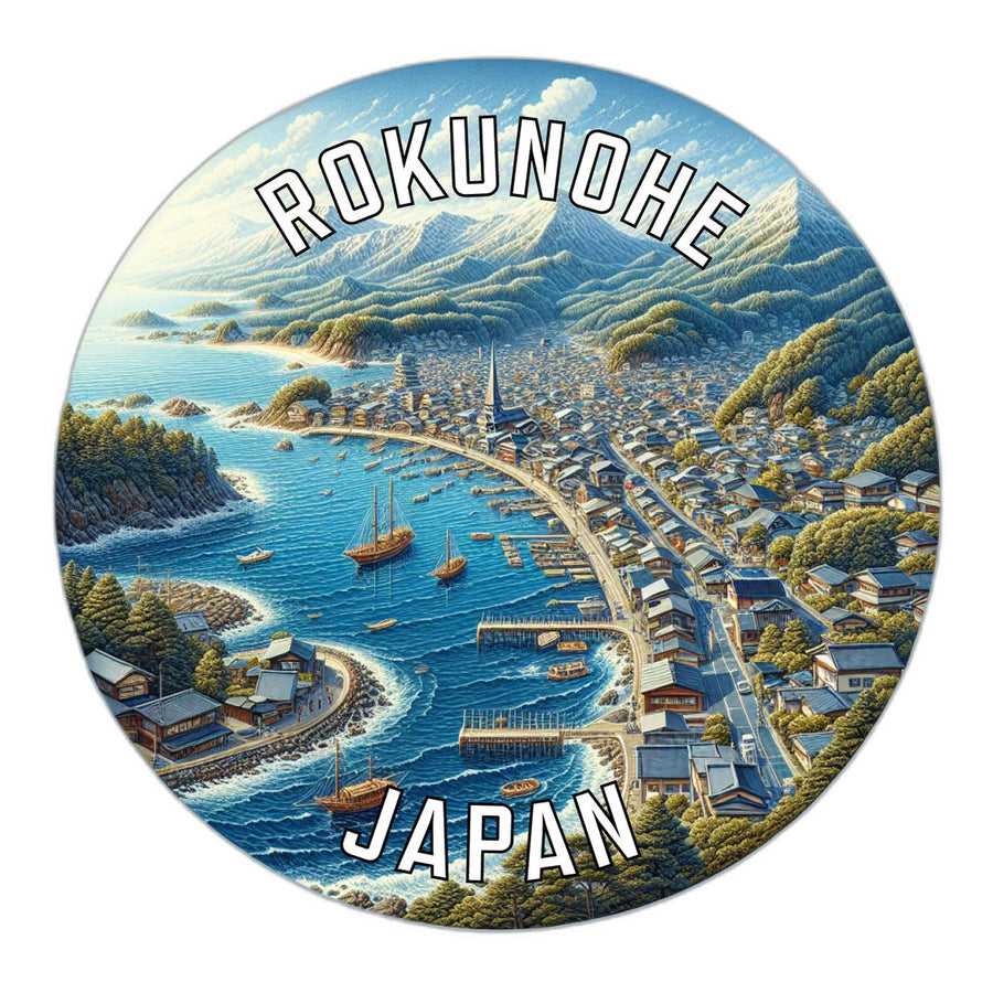 Rokunohe Japan Souvenir Die Cut Flat Magnet Image 1