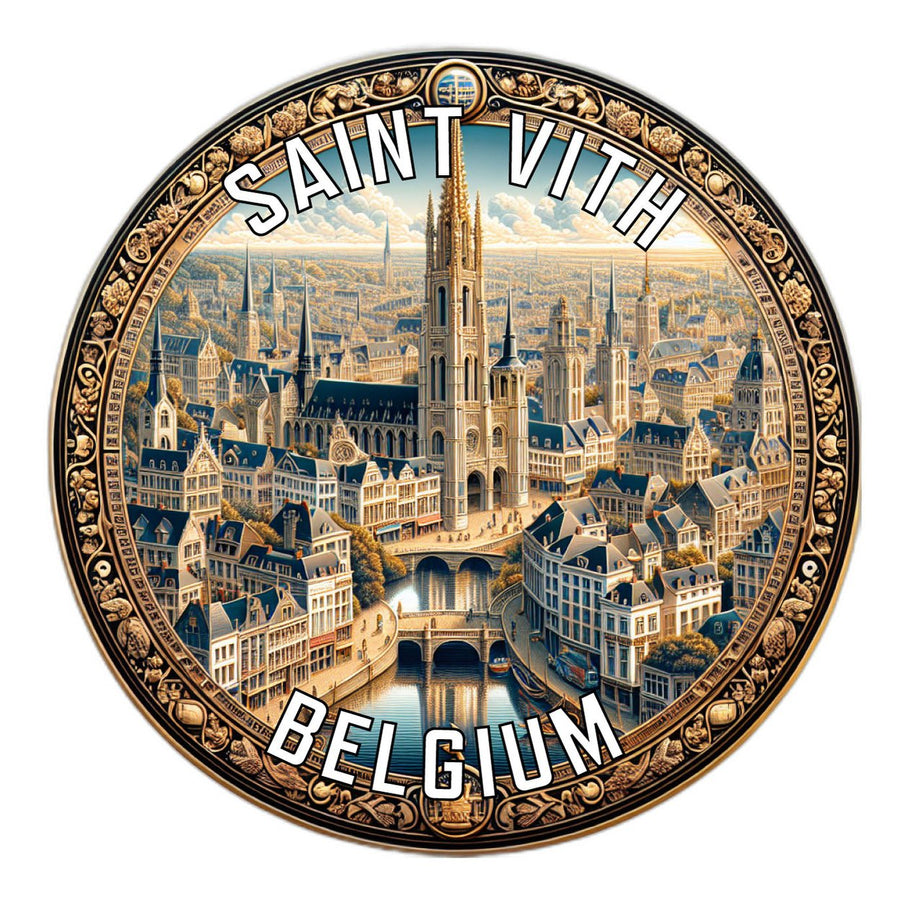 Saint Vith Belgium Souvenir Die Cut Flat Magnet Image 1