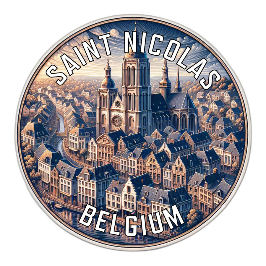 Saint Nicolas Belgium Souvenir Die Cut Flat Magnet Image 1