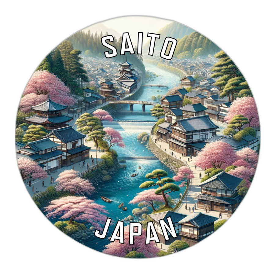 Saito Japan Souvenir Die Cut Flat Magnet Image 1