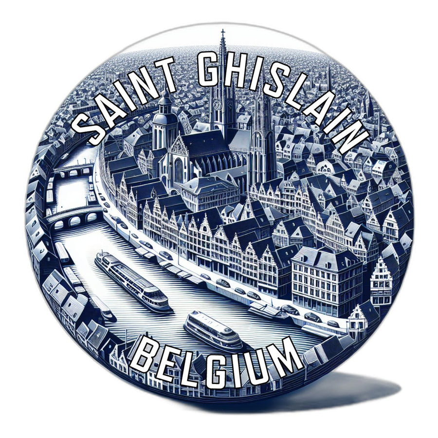 Saint Ghislain Belgium Souvenir Die Cut Flat Magnet Image 1