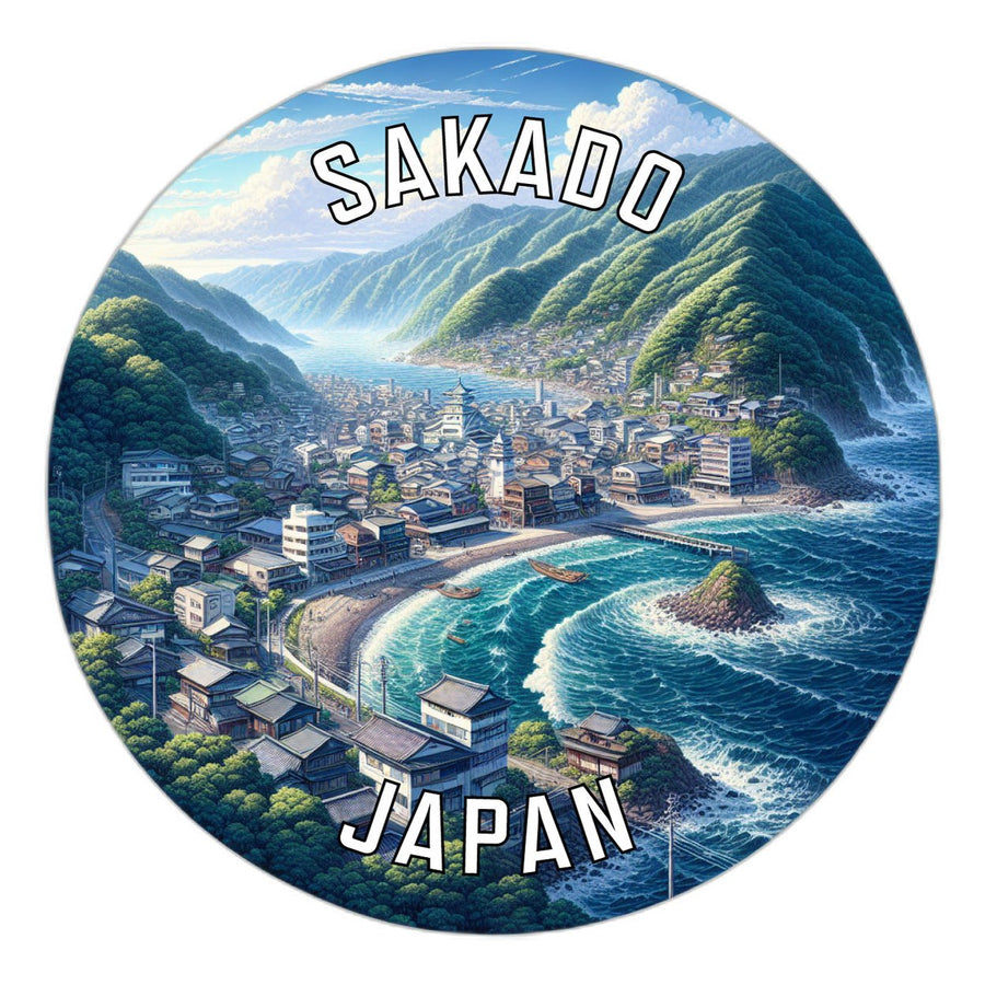 Sakado Japan Souvenir Die Cut Flat Magnet Image 1