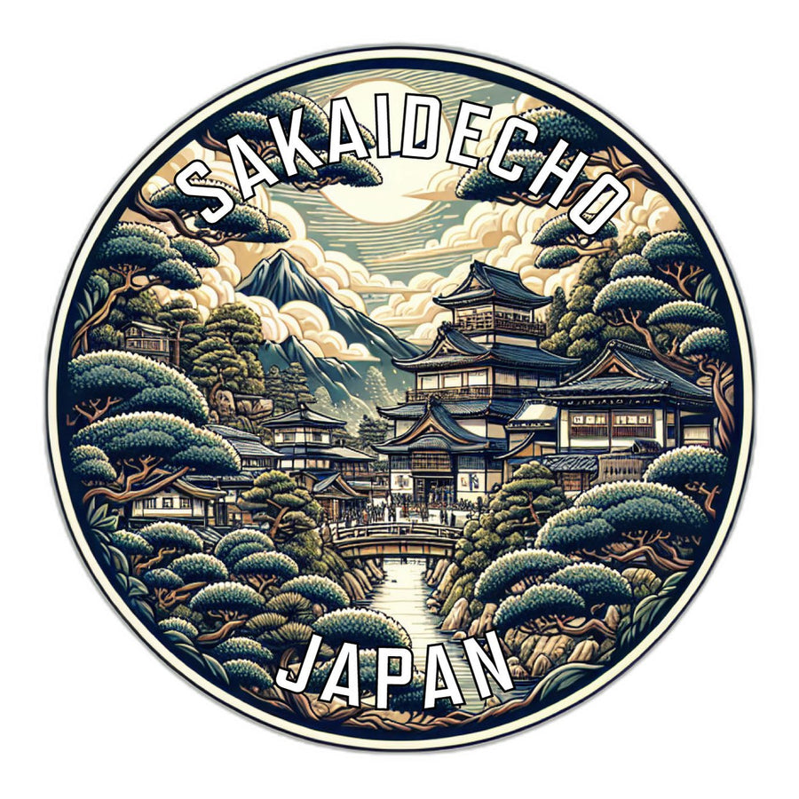 Sakaidecho Japan Souvenir Die Cut Flat Magnet Image 1