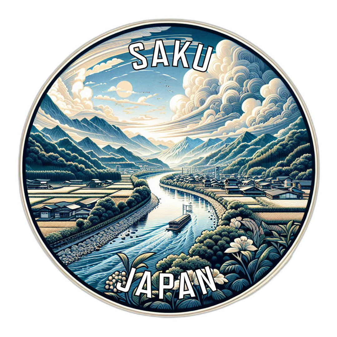 Saku Japan Souvenir Die Cut Flat Magnet Image 1