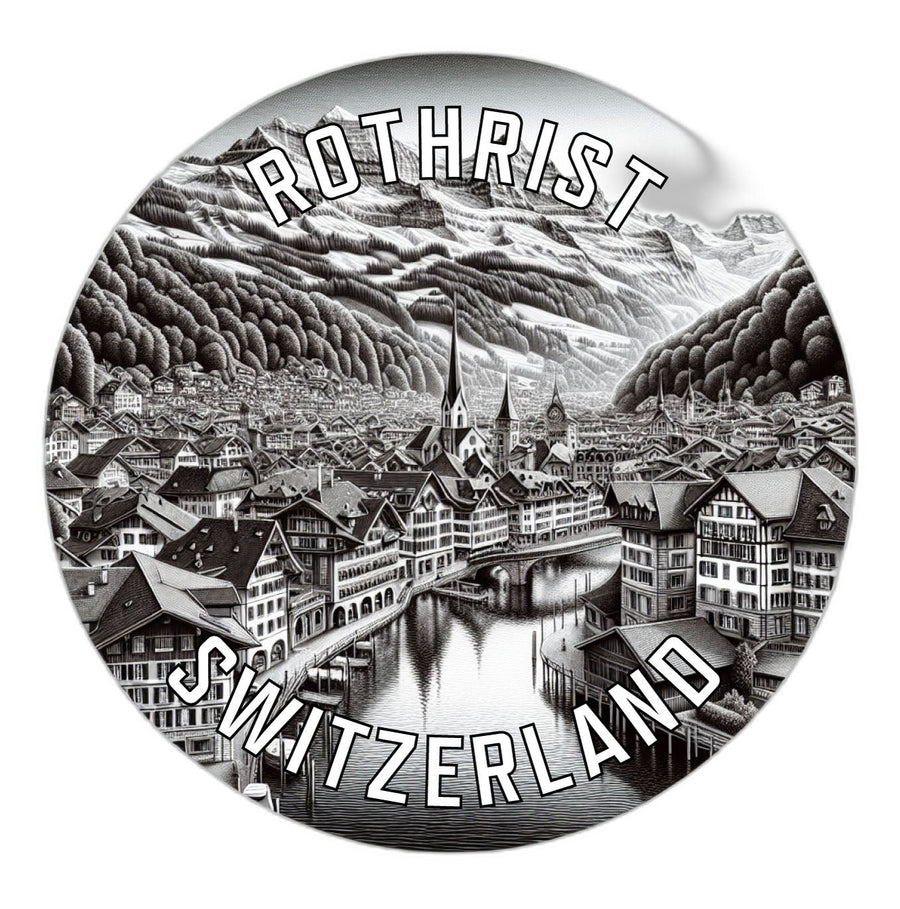 Rothrist Switzerland Souvenir Die Cut Flat Magnet Image 1