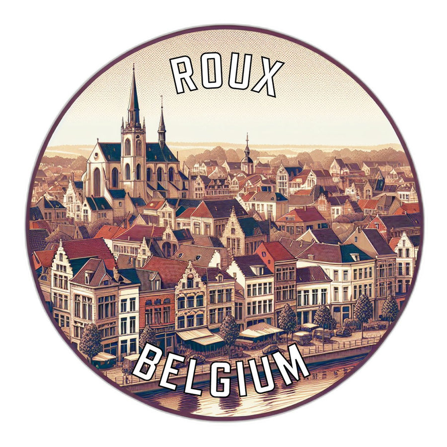 Roux Belgium Souvenir Die Cut Flat Magnet Image 1