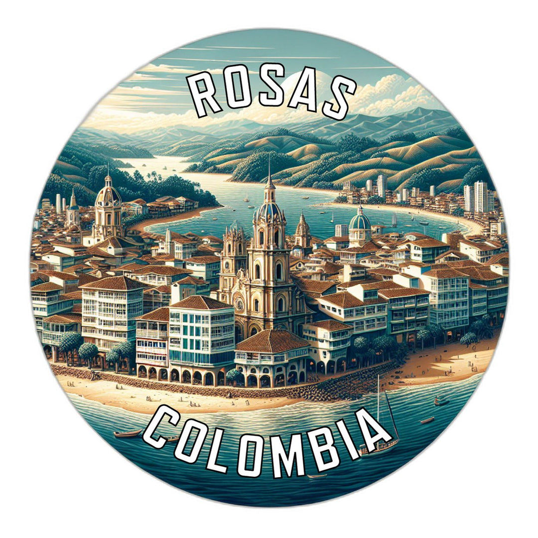 Rosas Colombia Souvenir Die Cut Flat Magnet Image 1