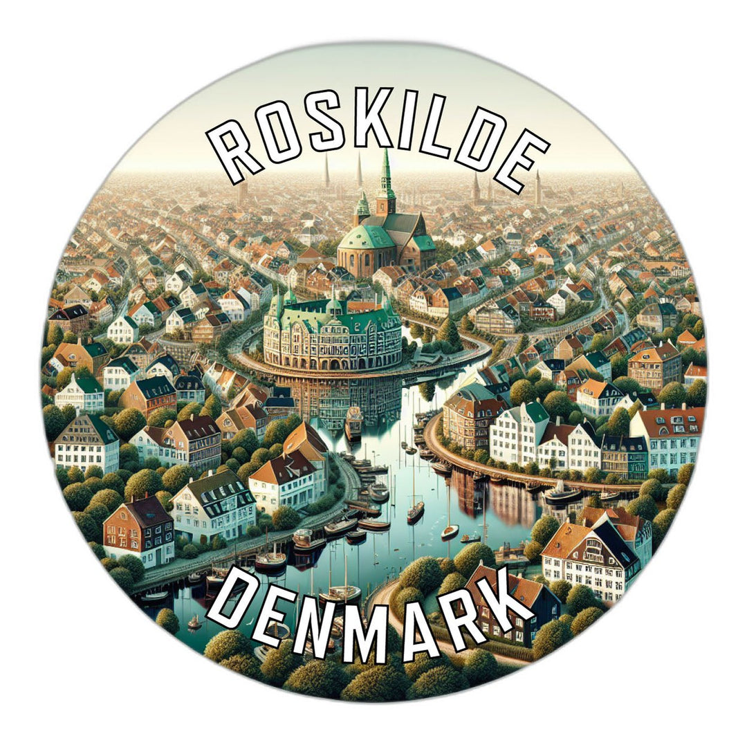 Roskilde Denmark Souvenir Die Cut Flat Magnet Image 1