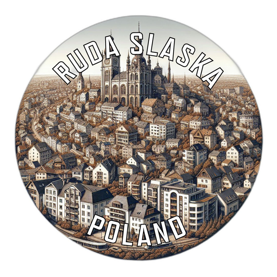 Ruda Slaska Poland Souvenir Die Cut Flat Magnet Image 1