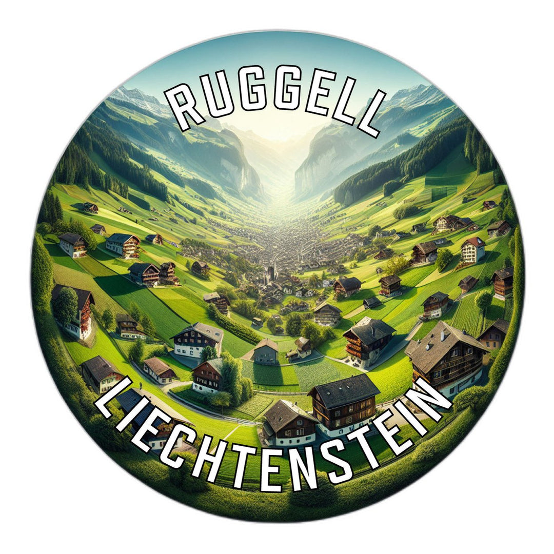 Ruggell Liechtenstein Souvenir Die Cut Flat Magnet Image 1