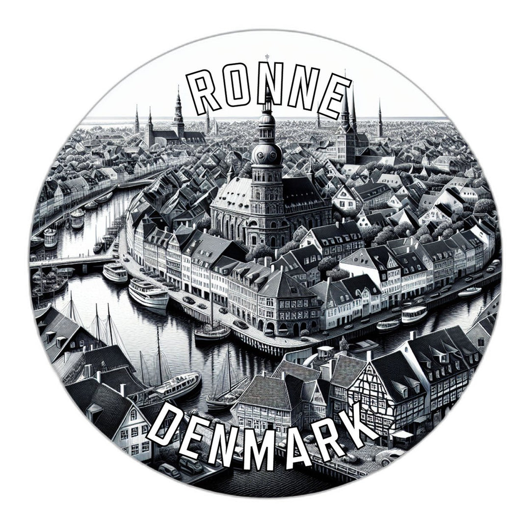 Ronne Denmark Souvenir Die Cut Flat Magnet Image 1