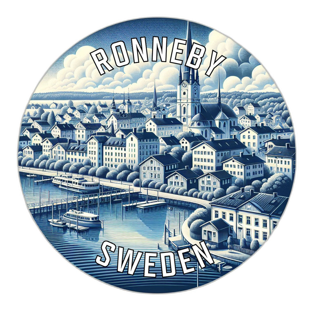 Ronneby Sweden Souvenir Die Cut Flat Magnet Image 1