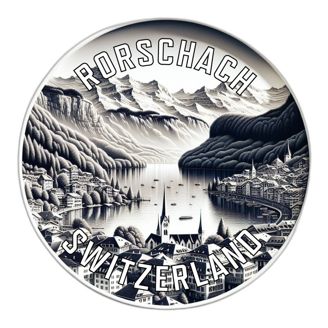 Rorschach Switzerland Souvenir Die Cut Flat Magnet Image 1