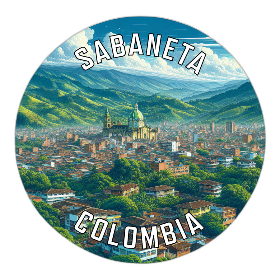 Sabaneta Colombia Souvenir Die Cut Flat Magnet Image 1