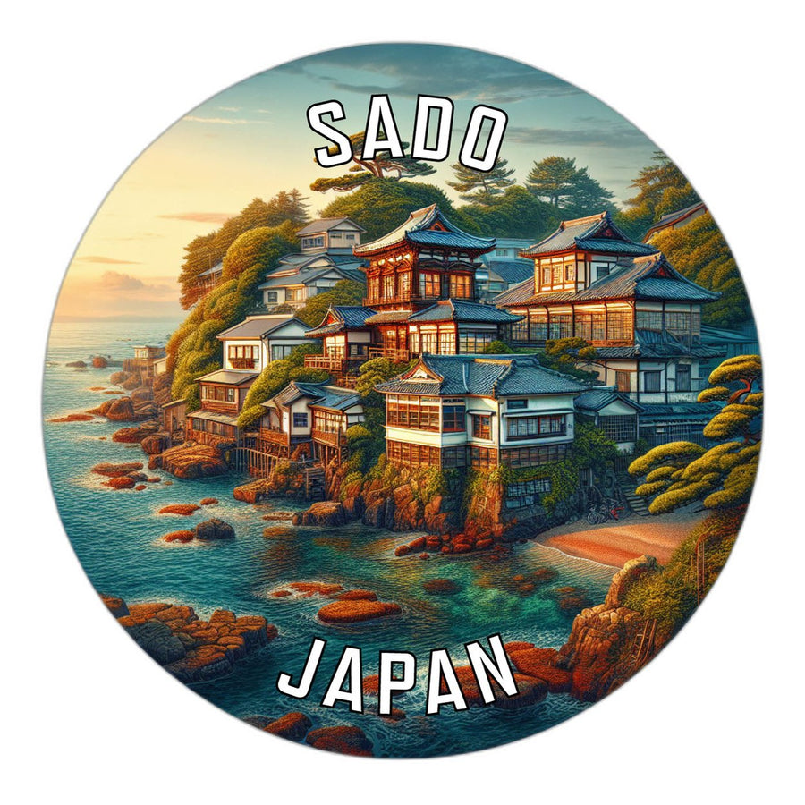 Sado Japan Souvenir Die Cut Flat Magnet Image 1