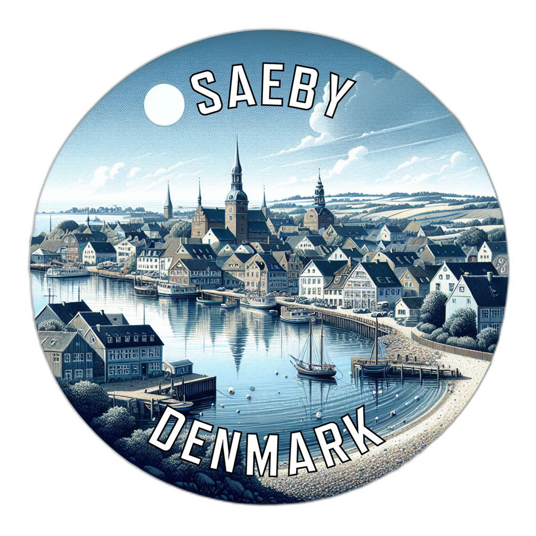 Saeby Denmark Souvenir Die Cut Flat Magnet Image 1