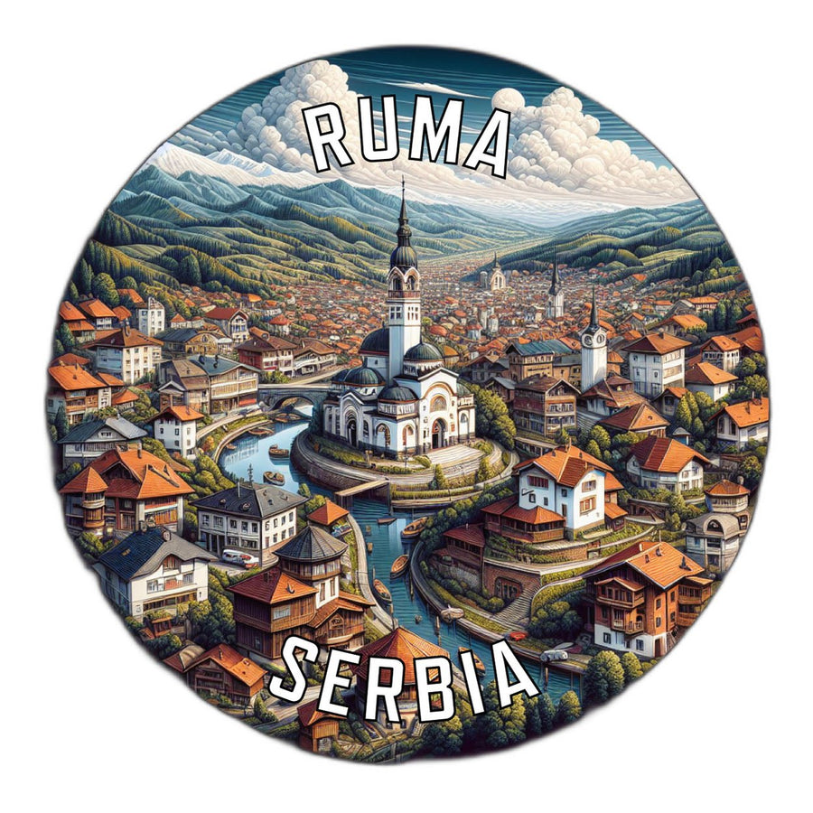 Ruma Serbia Souvenir Die Cut Flat Magnet Image 1