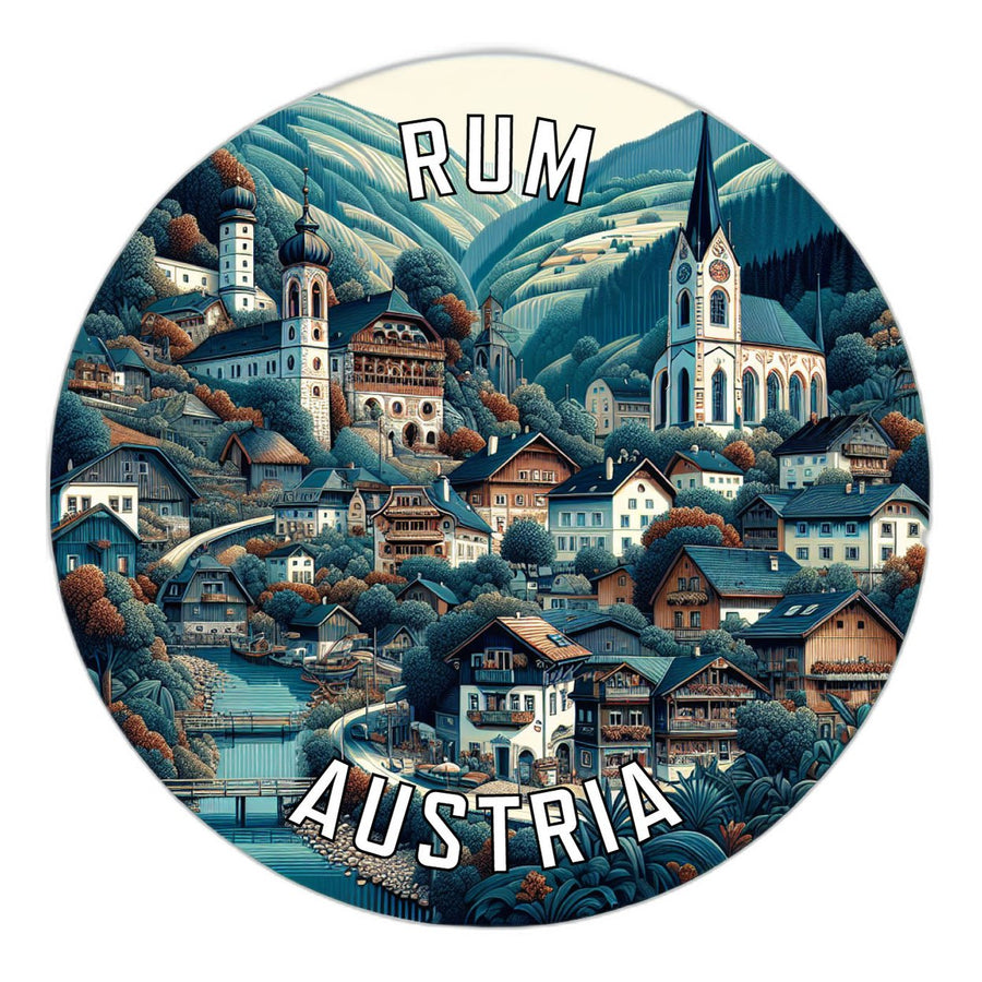 Rum Austria Souvenir Die Cut Flat Magnet Image 1