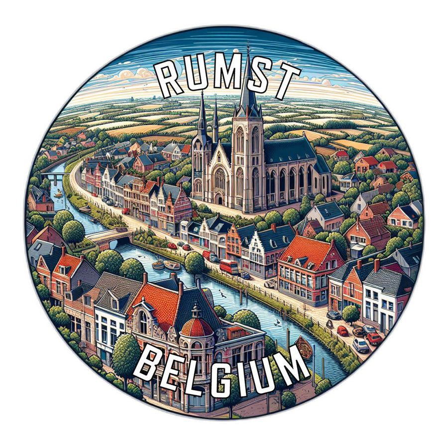 Rumst Belgium Souvenir Die Cut Flat Magnet Image 1