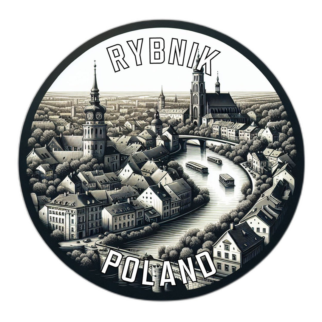 Rybnik Poland Souvenir Die Cut Flat Magnet Image 1