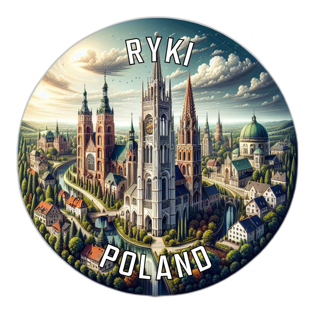 Ryki Poland Souvenir Die Cut Flat Magnet Image 1