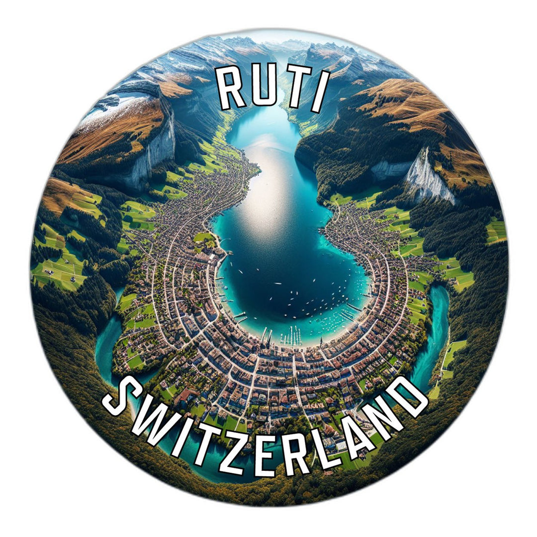 Ruti Switzerland Souvenir Die Cut Flat Magnet Image 1