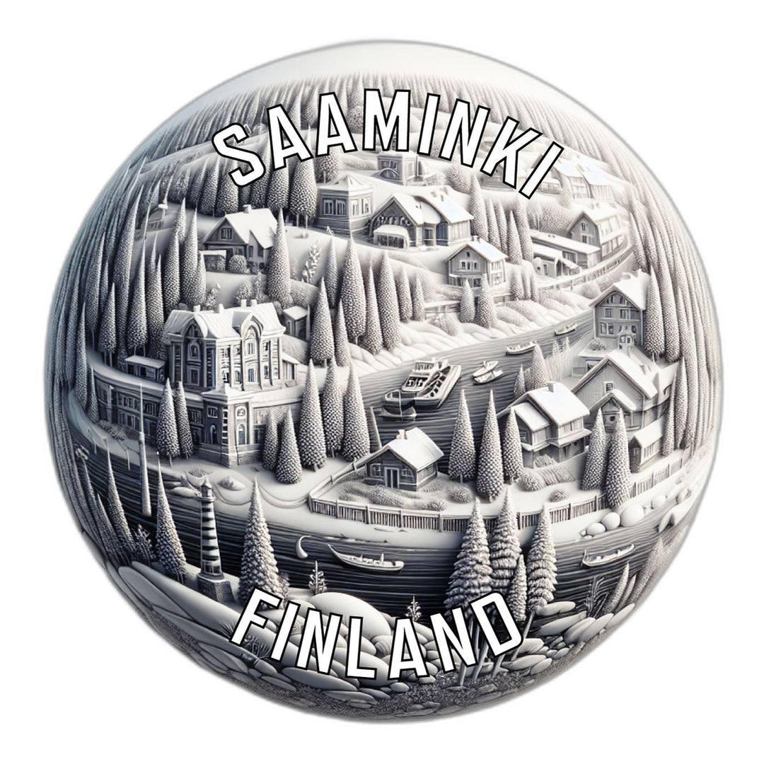 Saaminki Finland Souvenir Die Cut Flat Magnet Image 1