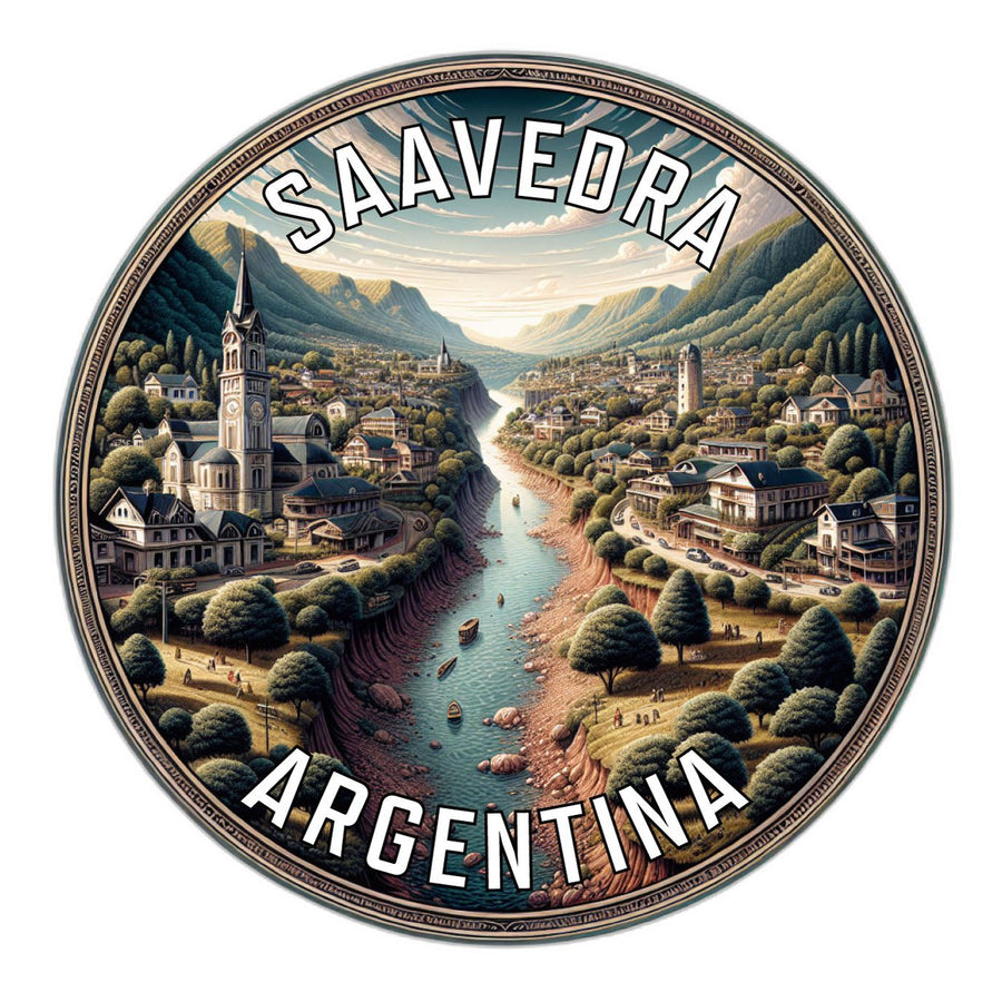 Saavedra Argentina Souvenir Die Cut Flat Magnet Image 1