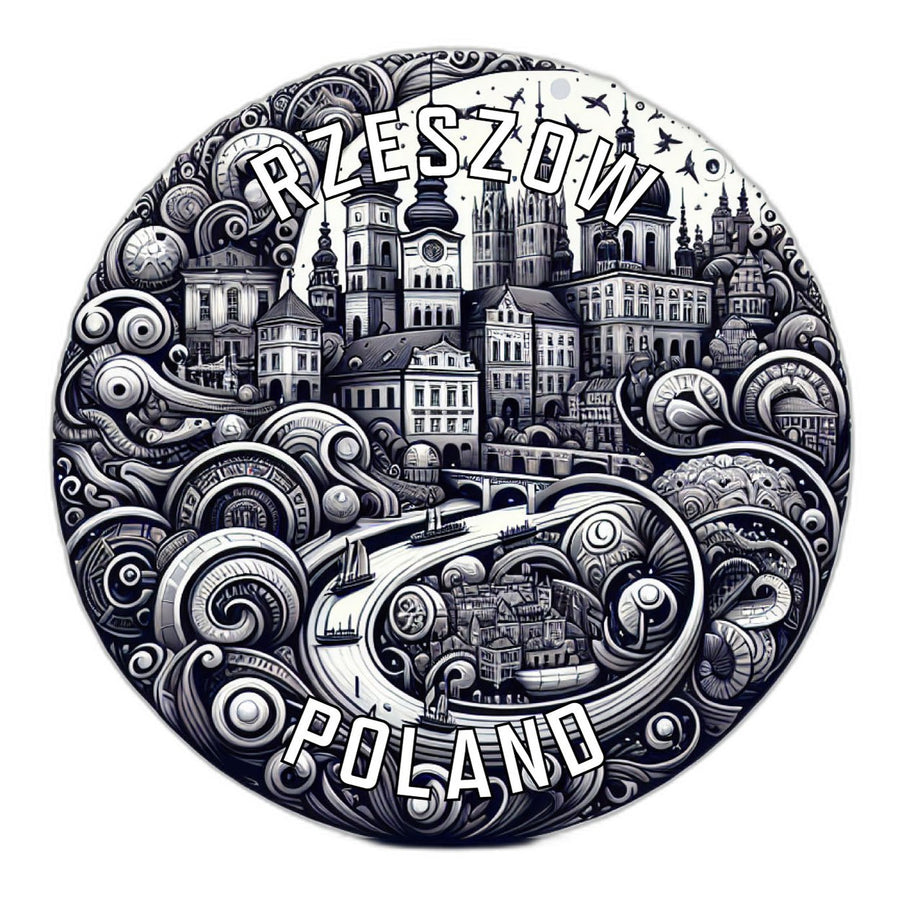 Rzeszow Poland Souvenir Die Cut Flat Magnet Image 1