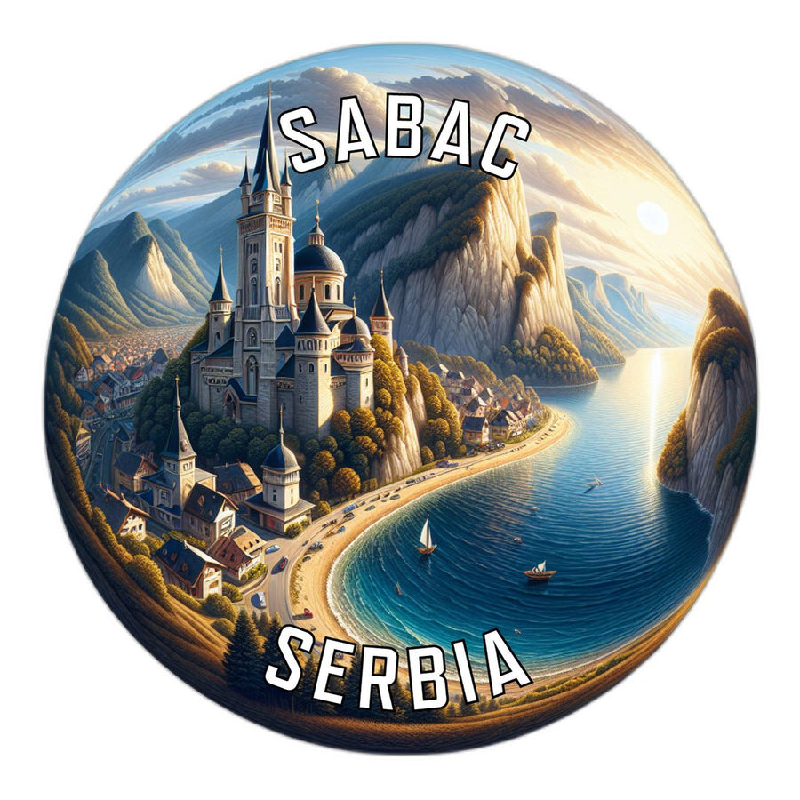 Sabac Serbia Souvenir Die Cut Flat Magnet Image 1