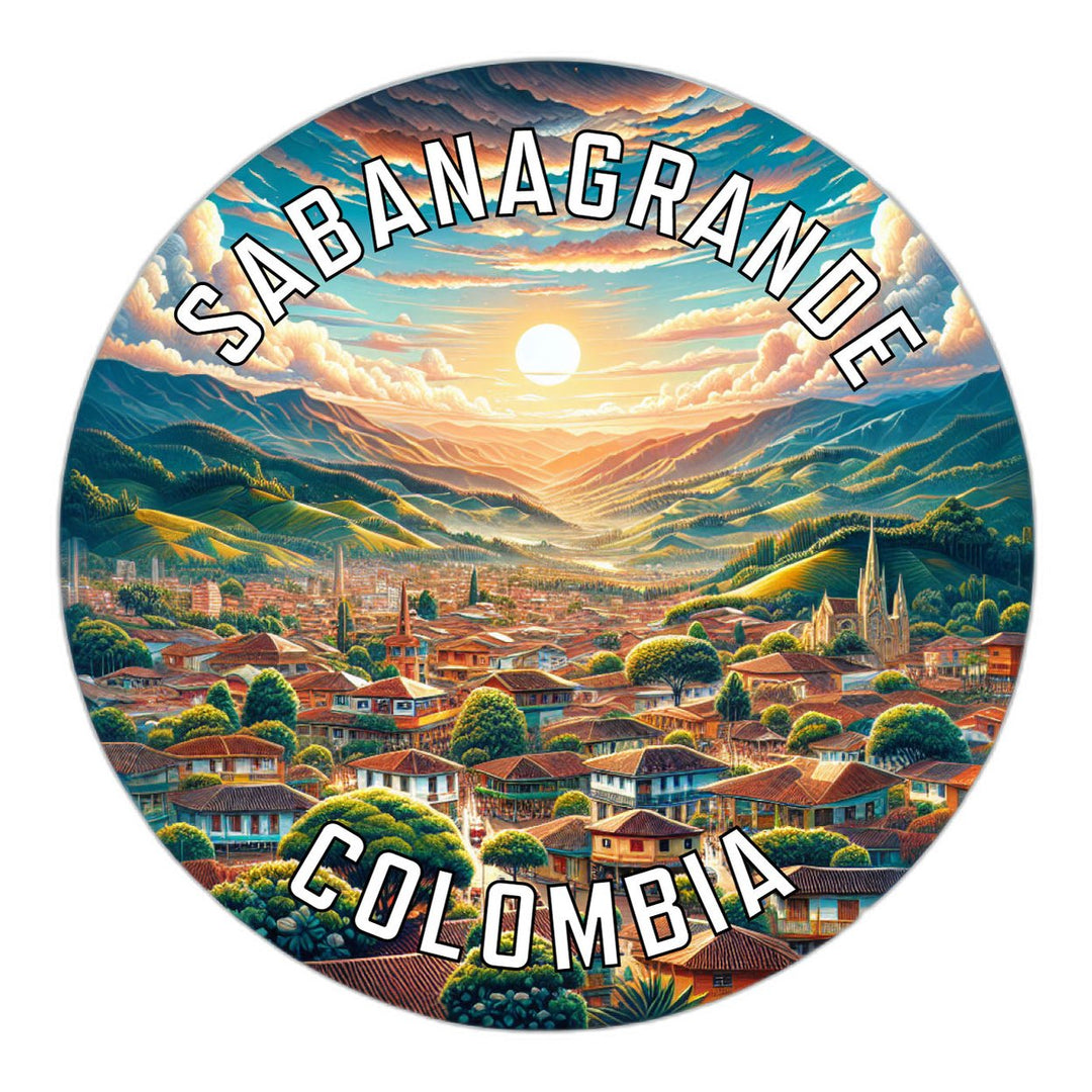 Sabanagrande Colombia Souvenir Die Cut Flat Magnet Image 1