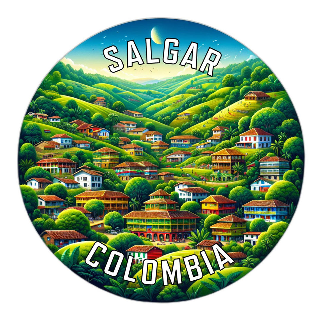 Salgar Colombia Souvenir Die Cut Flat Magnet Image 1