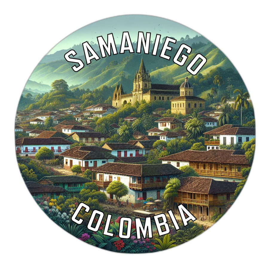 Samaniego Colombia Souvenir Die Cut Flat Magnet Image 1