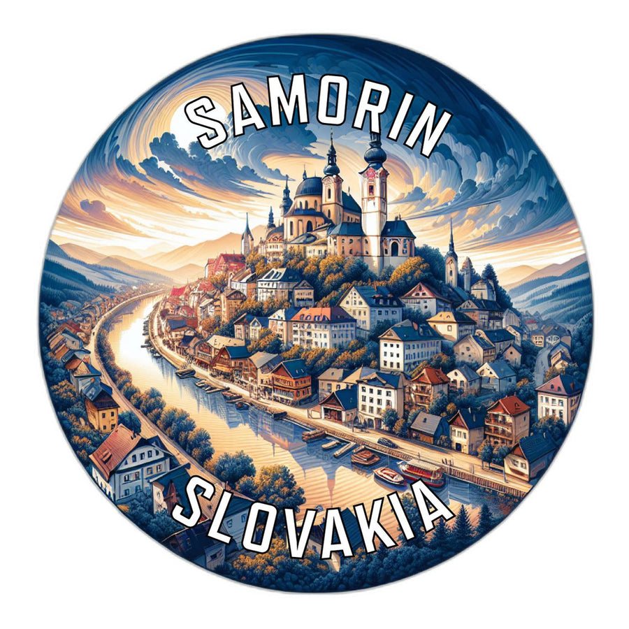 Samorin Slovakia Souvenir Die Cut Flat Magnet Image 1