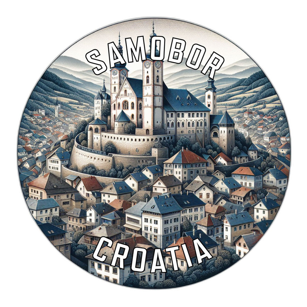 Samobor Croatia Souvenir Die Cut Flat Magnet Image 1