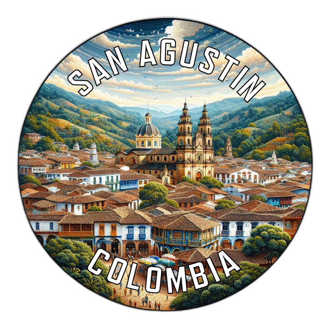 San Agustin Colombia Souvenir Die Cut Flat Magnet Image 1