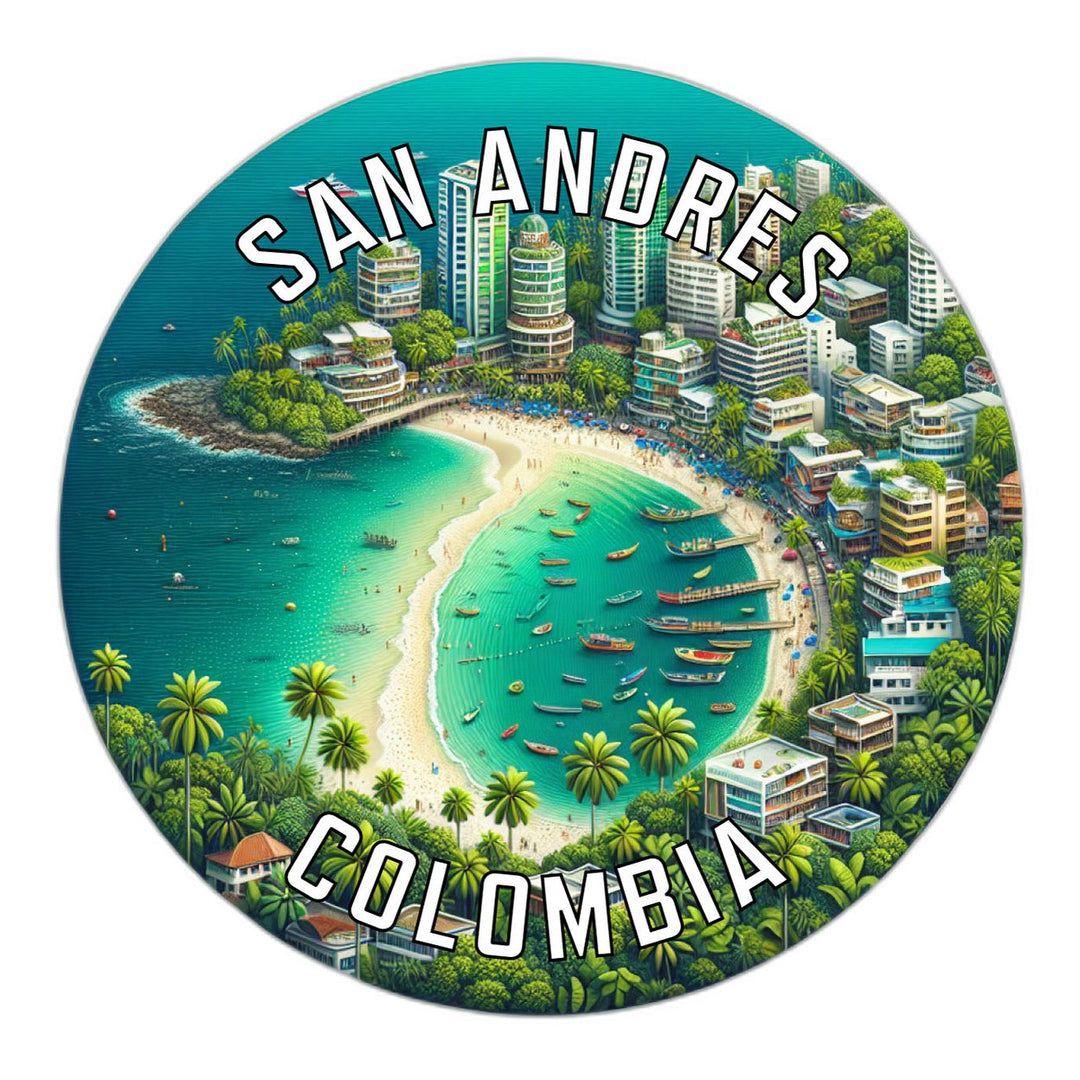 San Andres Colombia Souvenir Die Cut Flat Magnet Image 1