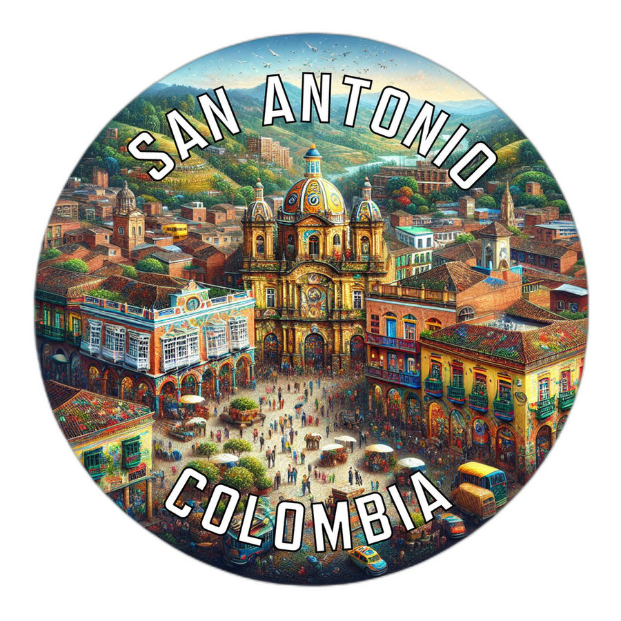 San Antonio Colombia Souvenir Die Cut Flat Magnet Image 1