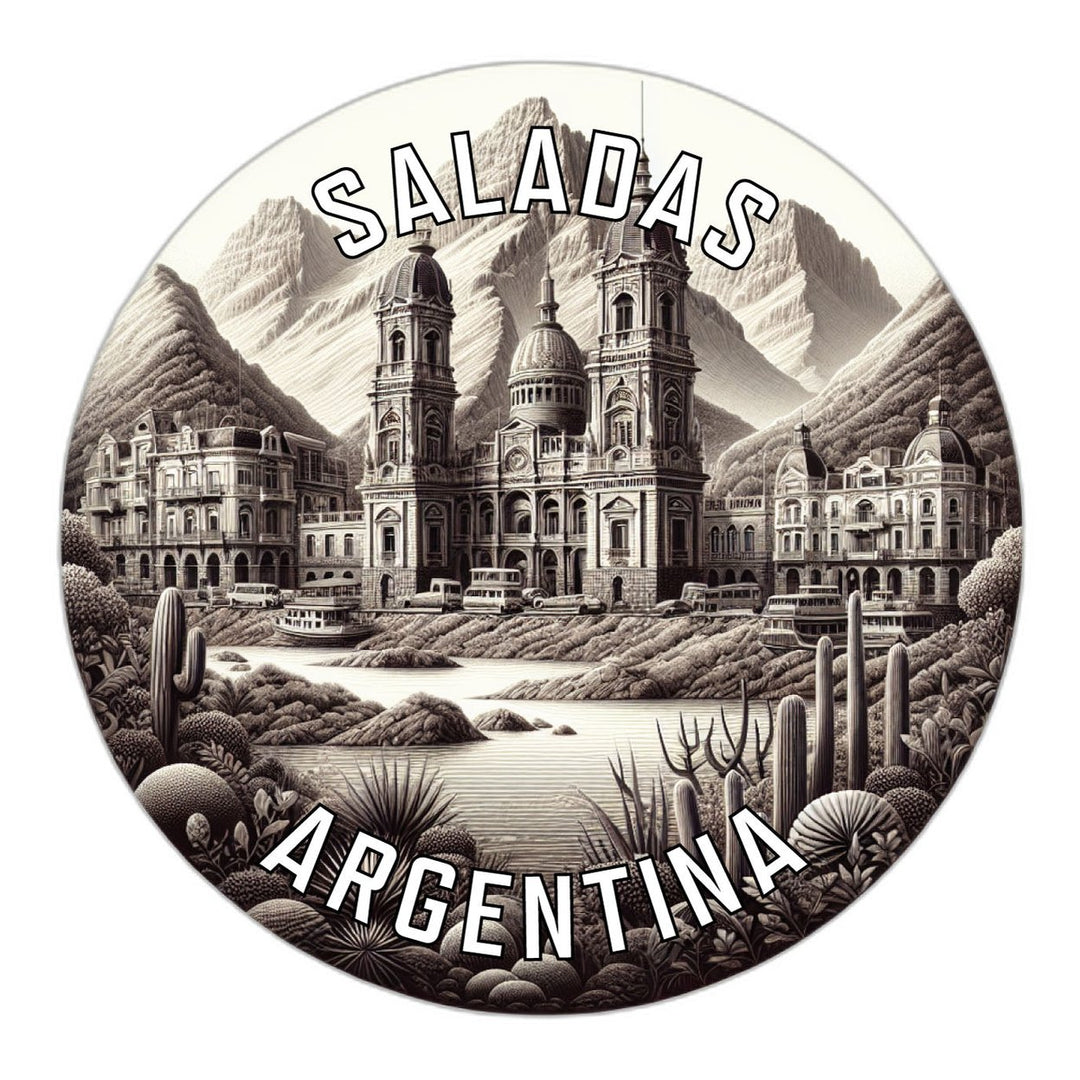 Saladas Argentina Souvenir Die Cut Flat Magnet Image 1