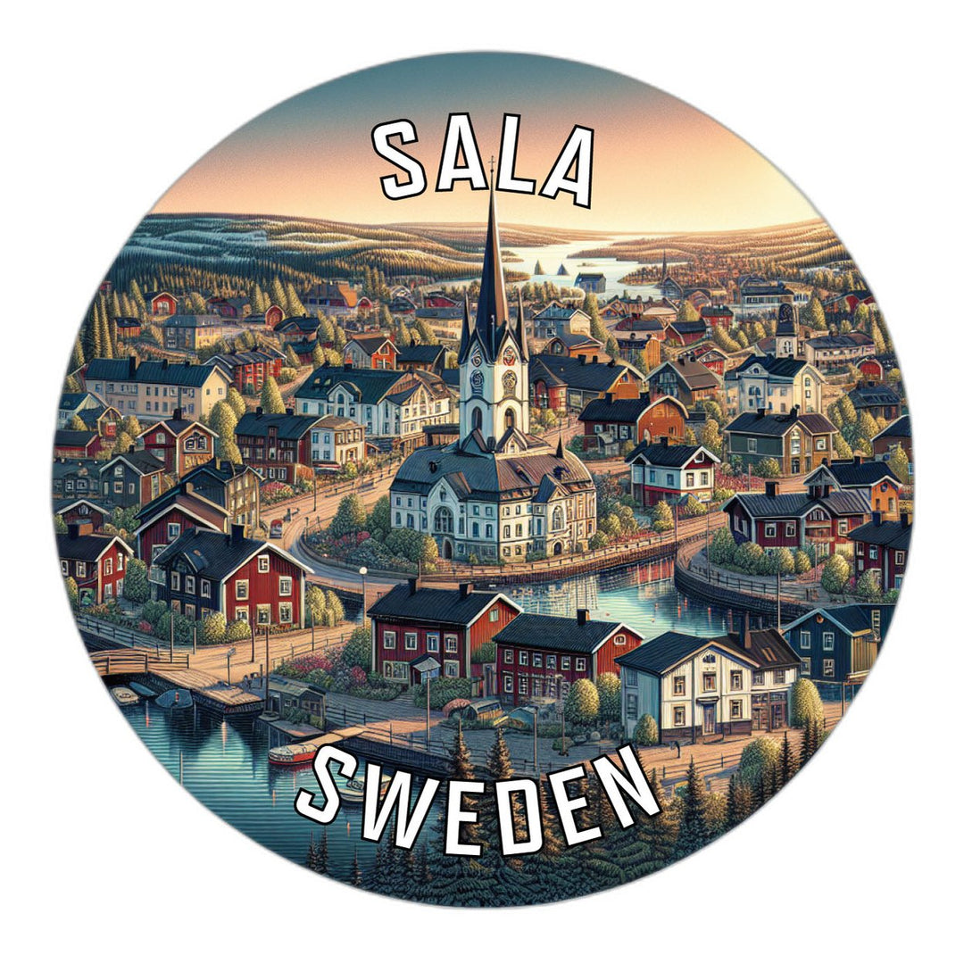 Sala Sweden Souvenir Die Cut Flat Magnet Image 1