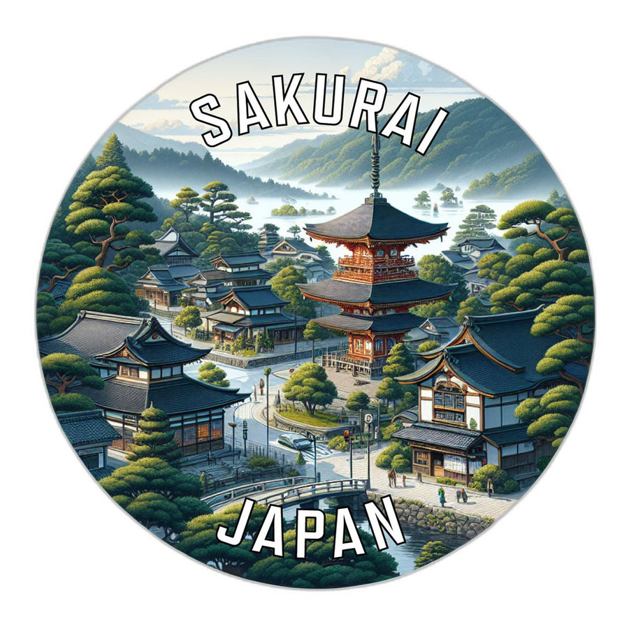 Sakurai Japan Souvenir Die Cut Flat Magnet Image 1