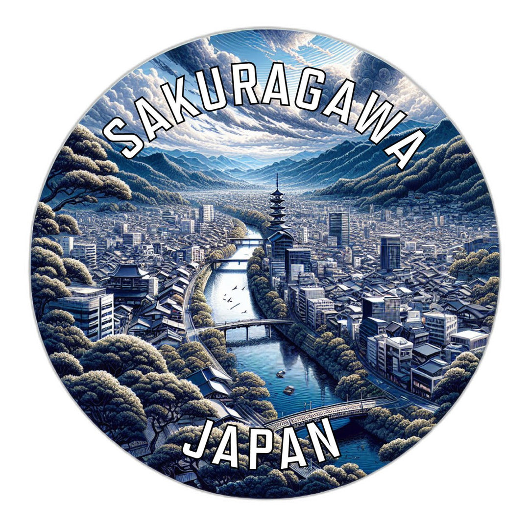 Sakuragawa Japan Souvenir Die Cut Flat Magnet Image 1