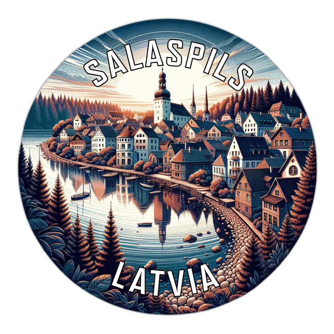 Salaspils Latvia Souvenir Die Cut Flat Magnet Image 1