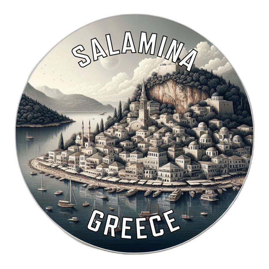 Salamina Greece Souvenir Die Cut Flat Magnet Image 1