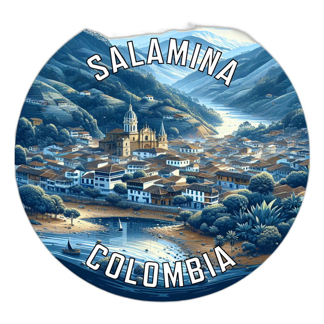 Salamina Colombia Souvenir Die Cut Flat Magnet Image 1